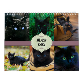 Calendrier des chats noirs