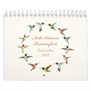 Calendrier des colibris d'Amérique du Nord