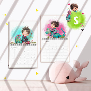 Calendrier des dessins animés pour garçons et dino