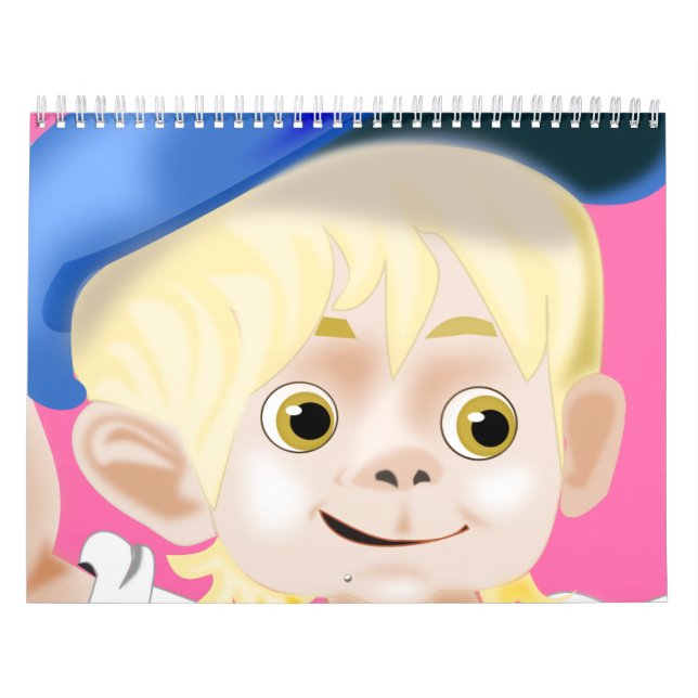 Calendrier des dessins mignons pour enfants (Protection)