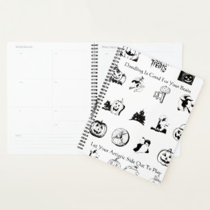 Calendrier des doodles d'Halloween