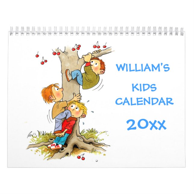 Calendrier des enfants bleus - Calendriers amusant (Protection)