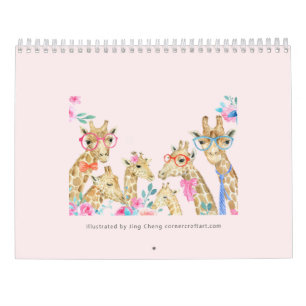 Calendrier des familles d'animaux illustrées