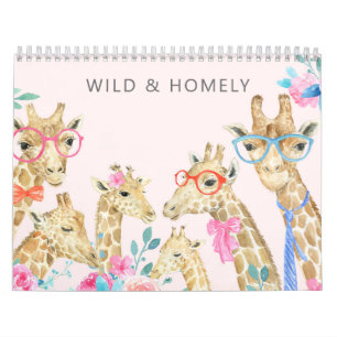 Calendrier des familles d'animaux illustrées