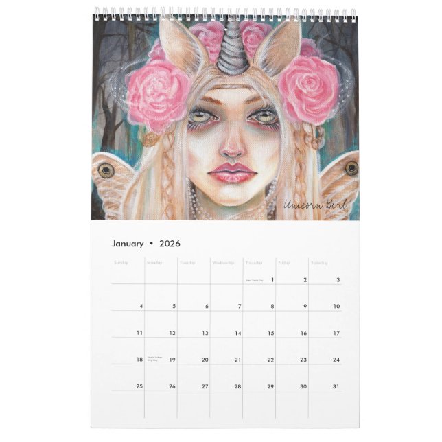 Calendrier des FÉERIES par Kim Turner 2012 (Jan 2026)