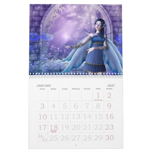 Calendrier des fées 2012 par Emma Marlow (Jan 2027)