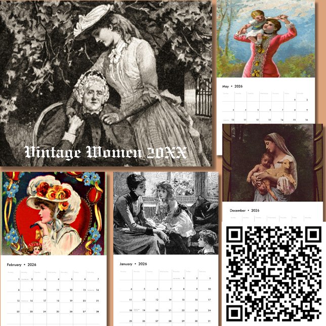 Calendrier des femmes vintages 20XX (Classic Vintage Women Calendar 20XX)