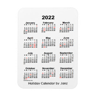 Calendrier des Fêtes Blanches 2022 par Janz Magnet