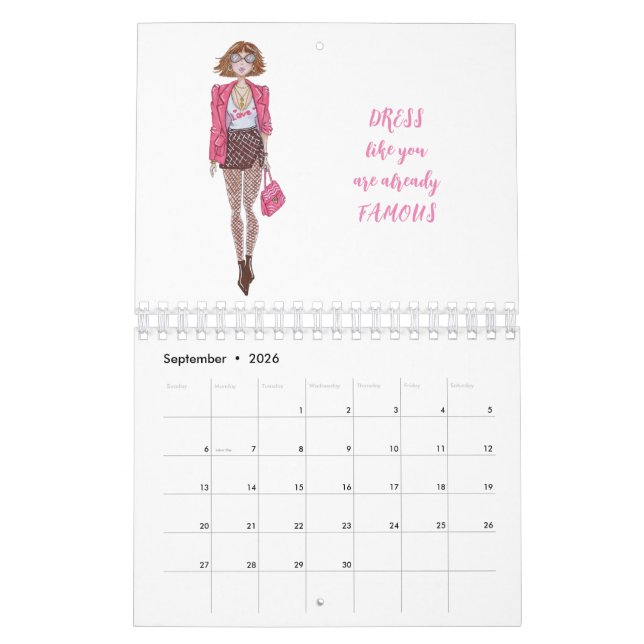 Calendrier des filles mode (Sep 2026)