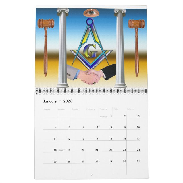 Calendrier des freemasons (Jan 2026)