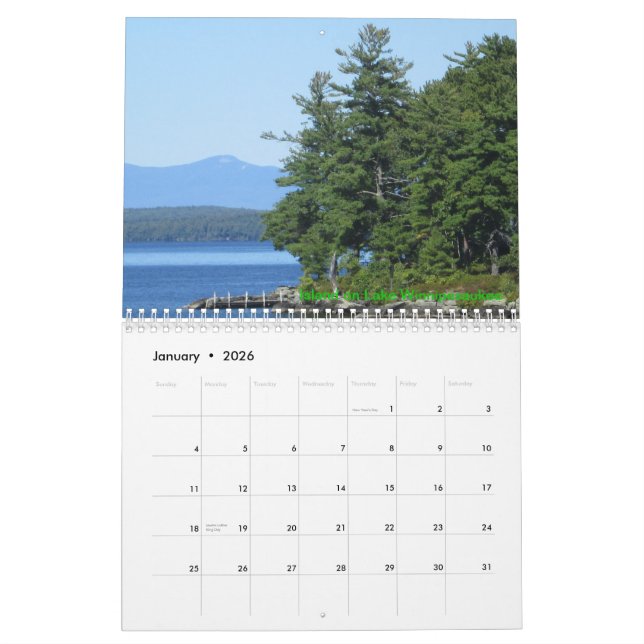 Calendrier des lacs 2015 new-hampshire (Jan 2026)