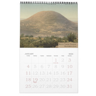 Calendrier des Lieux Saints Chrétiens en Terre Sai