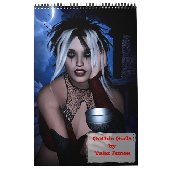 Calendrier des livres d'art pour filles gothiques (Protection)