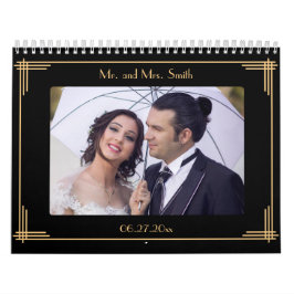 Calendrier des murs Mariages Art déco