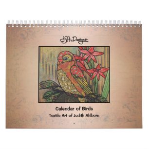 Calendrier des oiseaux à motif lunaire