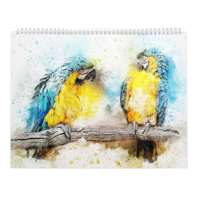 Calendrier des oiseaux d'aquarelle (Protection)