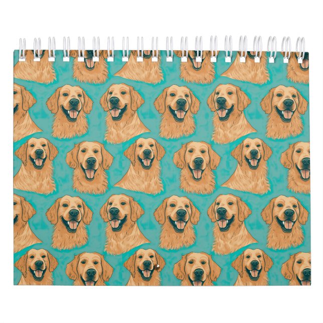 Calendrier des ordinateurs de bureau Golden Retrie (Protection)