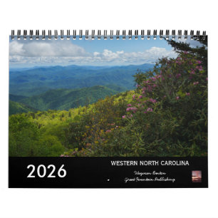 Calendrier des paysages de Caroline du Nord 2026