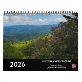 Calendrier des paysages de Caroline du Nord 2026