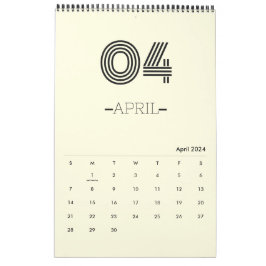 Calendrier des planificateurs minimalistes