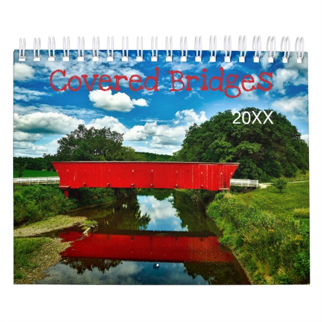 Calendrier des ponts couverts | Année modifiable (Protection)