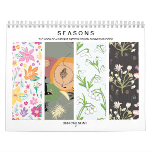 Calendrier des saisons 2024 Design de Motif de sur