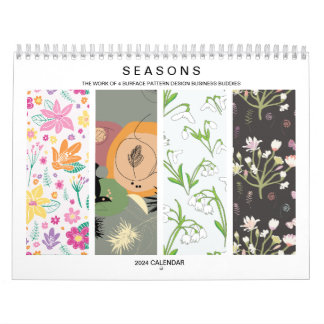 Calendrier des saisons 2024 Design de Motif de sur