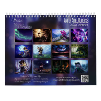 Calendrier des sorcières et dragons 2024 par Ariel