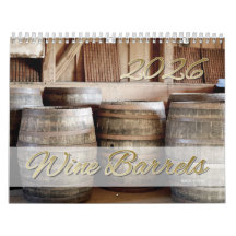 Calendrier des vins - Barils de vin 2026