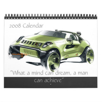 Calendrier des voitures 2008 de concept