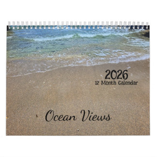 Calendrier des vues océaniques de 12 mois 2026