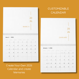 Calendrier Design Minimaliste Propre