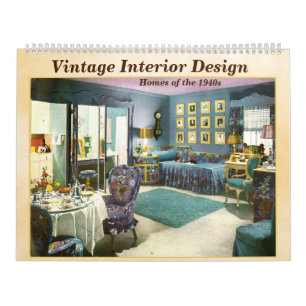 Calendrier Designs d'intérieur vintages - 1940 Maisons -