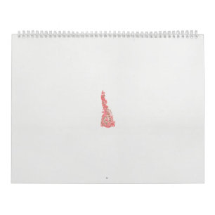 Calendrier dessin d'un oiseau avec des fleurs dessus