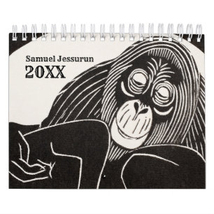 Calendrier Dessin en ligne simple en noir et blanc