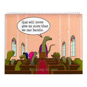 Calendrier Dessins animés de dinosaures satiriques drôles par
