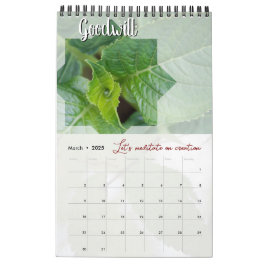 Calendrier Dieu méditation jardin : étoile & mot