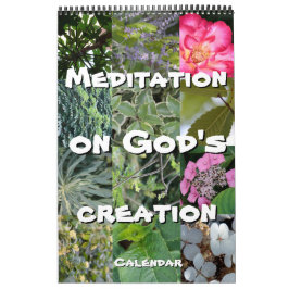 Calendrier Dieu méditation jardin : mots & notes