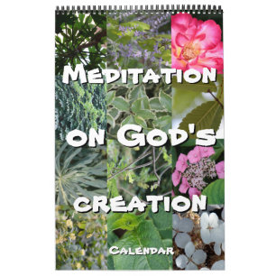 Calendrier Dieu méditation photos jardin élégant