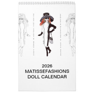 Calendrier d'illustration de mode Matisse 2026