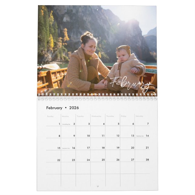 Calendrier d'images personnalisé (Feb 2026)