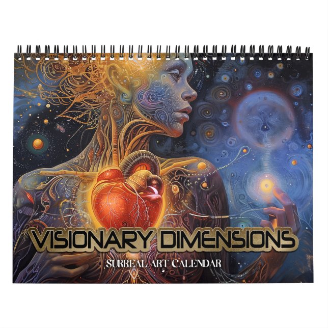 Calendrier Dimensions Visionnaires 2026 9 Art Surréel (Protection)
