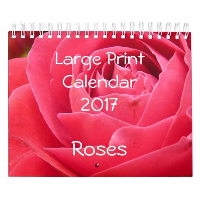 Calendrier d'impression grand 2017 Rose petit (Protection)