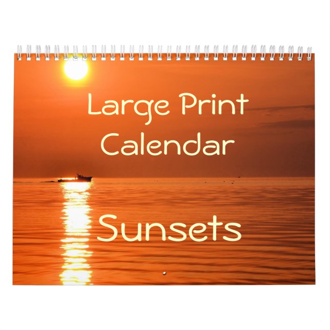 Calendrier d'impression volumineux - Couchers de s (Protection)