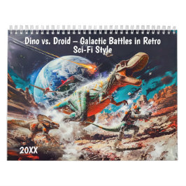 Calendrier Dino vs. Droid – Galactic Battles in Retro Sci-Fi