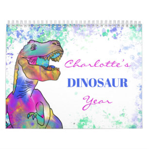 Calendrier Dinosaures personnalisé coloré