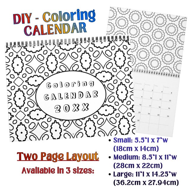 Calendrier DIY Coloring Pattern custom Outline Art -  (Créateur téléchargé)