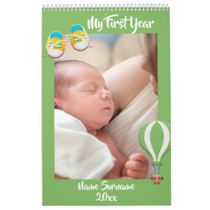 Calendrier DO-IT-YOURSELF photo de bébé bottes montgolfiè