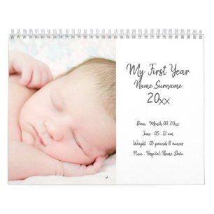 Calendrier DO-IT-YOURSELF photo de bébé première année de