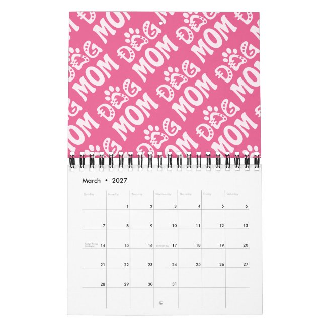 Calendrier Dog (Mar 2027)